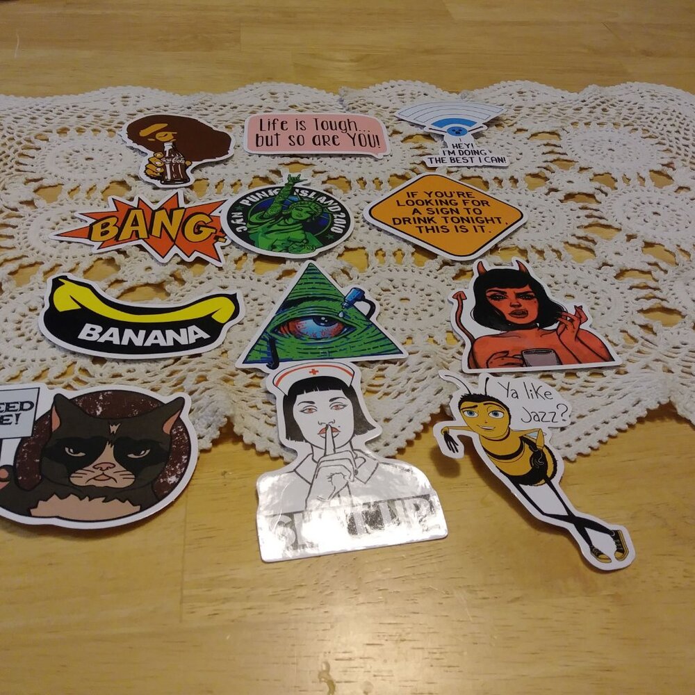 Stickers - funky, humorous lot